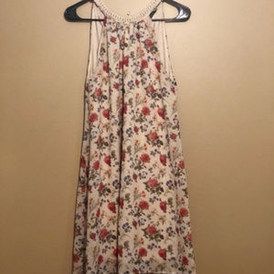 Elegant Floral Halter Dress